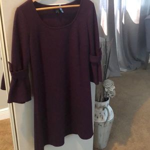 Purple classy dress wool heavy material
